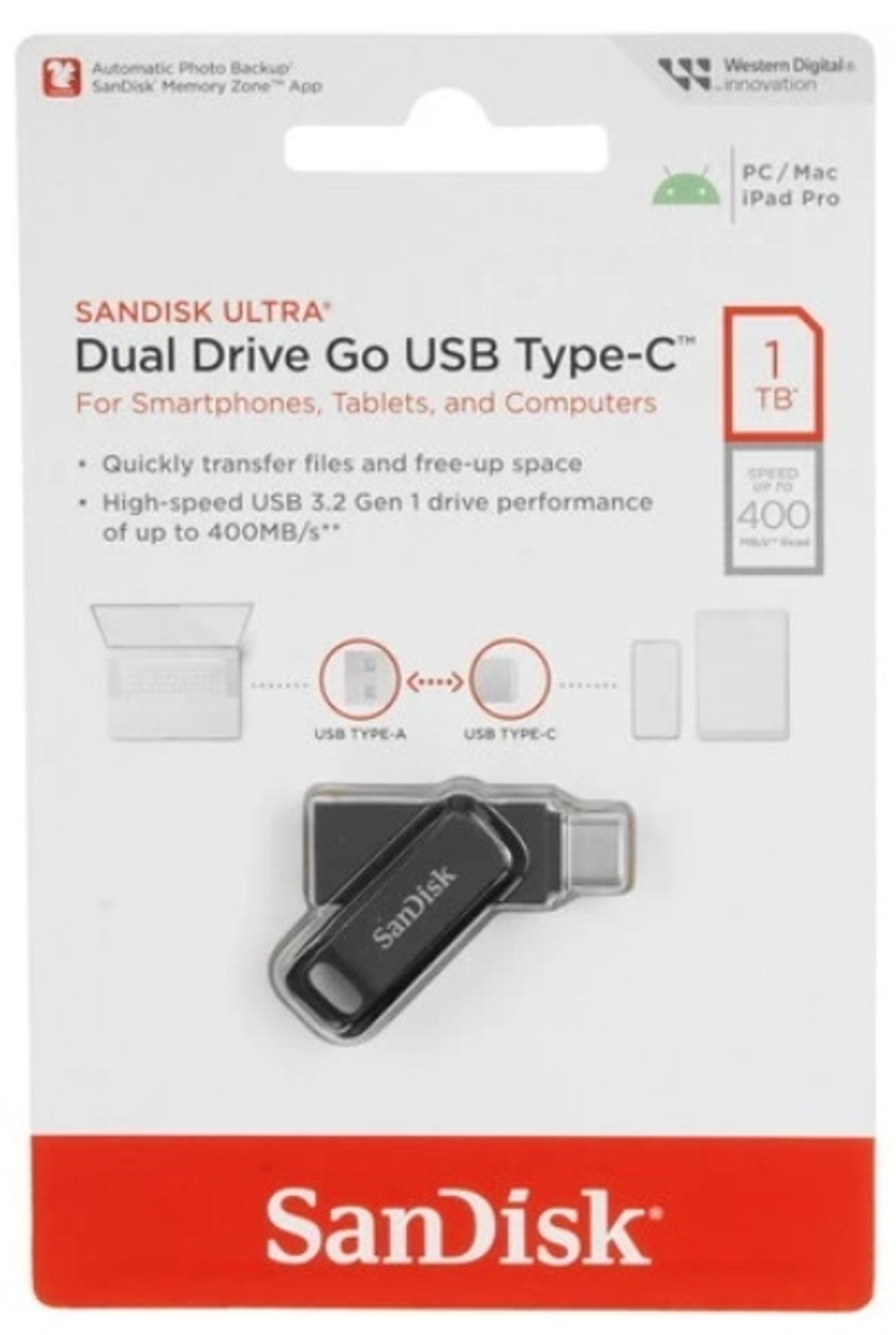 Накопитель USB 3.1 1TB SanDisk SDDDC3-1T00-G46