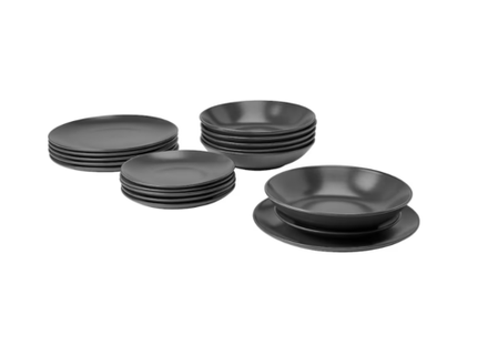 ФЭРГКЛАР FARGKLAR Сервиз 18 шт, темно-серый матовый