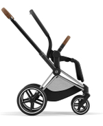 Коляска 3 в 1 Cybex Priam IV Chrome Brown complete и автокресло Cloud T i-Size Peach Pink Plus Mirage Grey