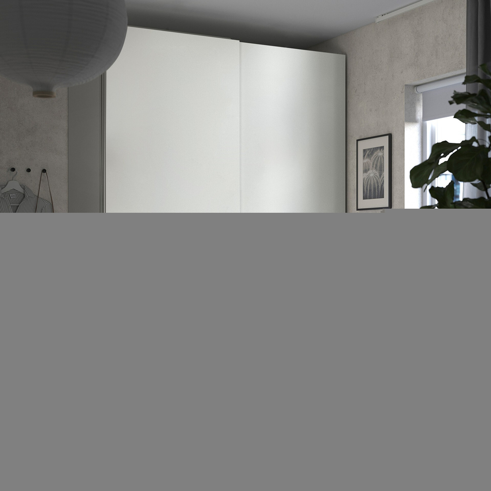 Шкаф-купе PAX HASVIC IKEA комбинация с 4 полками (белый)  230*45*260