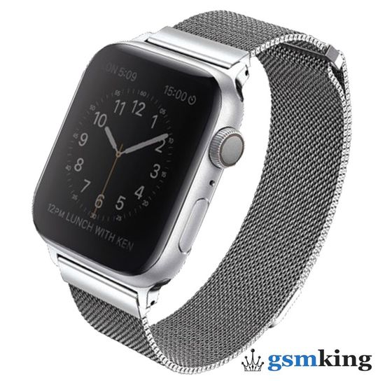 Uniq DANTE Milanese Loop for Apple Watch 42|44|45mm Silver