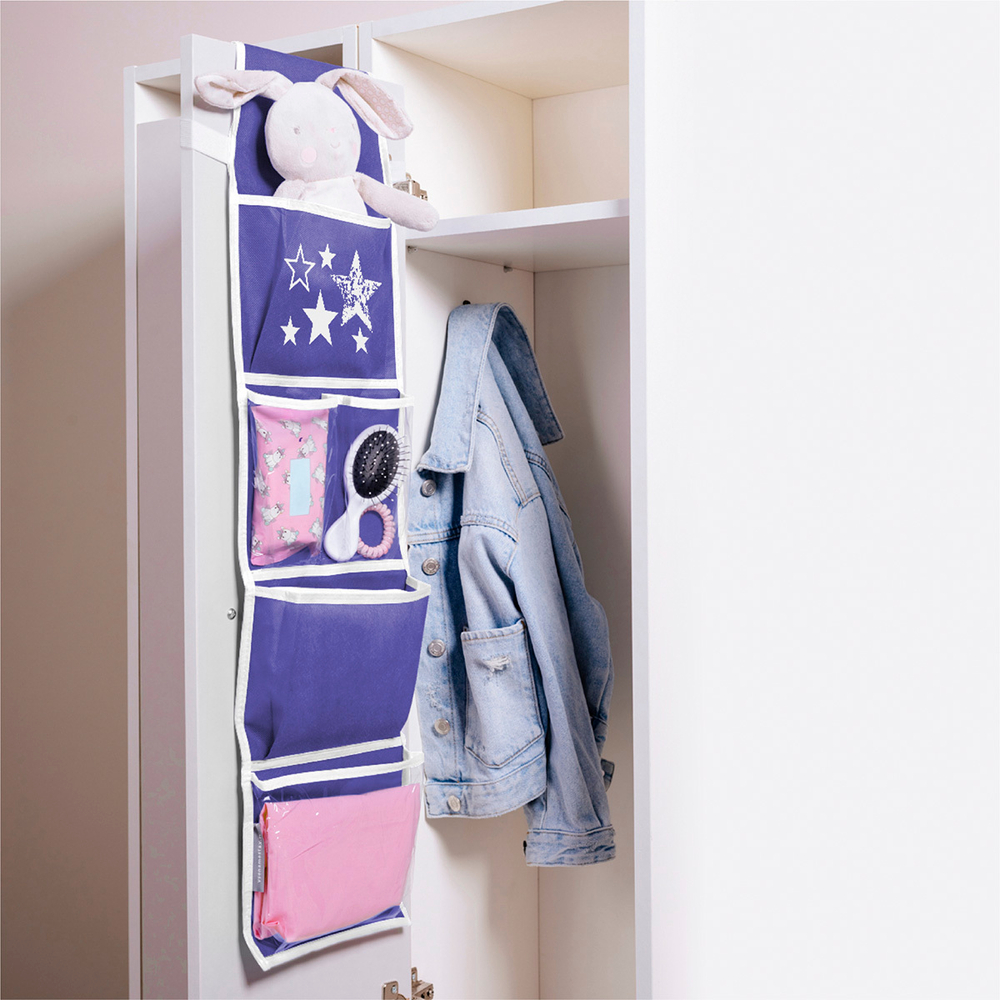 Кармашки в садик 85х20 Звезды (сиреневый)