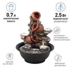 GAWF00716 GREEN APPLE фонтан настольный Свечи