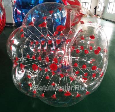 Бизнес-набор: Бамперболы, диаметр 1,5 м, ПВХ (10 шт), насос (1 шт) с цветными держателями