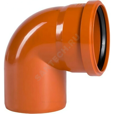 Отвод НПВХ коричневый Дн 160х87гр б/нап в/к Хемкор 2491097