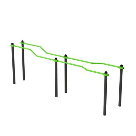 W260 GTO Брусья разноуровневые изогнутые (подходит ОВЗ) ZAVODSPORTA