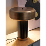 Лампа настольная stone, D27х35 см, черная/золотистая