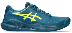 Мужские кроссовки теннисные Asics Gel-Challenger 14 Clay - restful teal/safety yellow