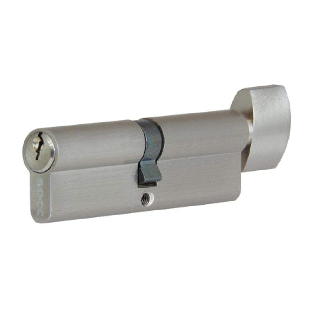 Цилиндровый механизм Самир-Цинк NW100 SN ключ/вертушка (матовый никель)  Арт.12884