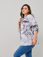 Рубашка Р-001/серый-газета