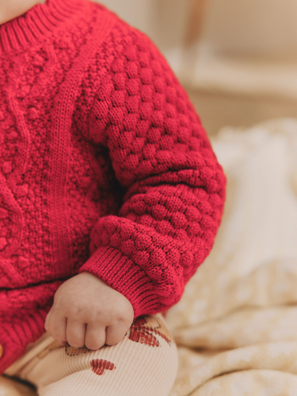 Вязаный кардиган для малышей Next K82-417, Красный