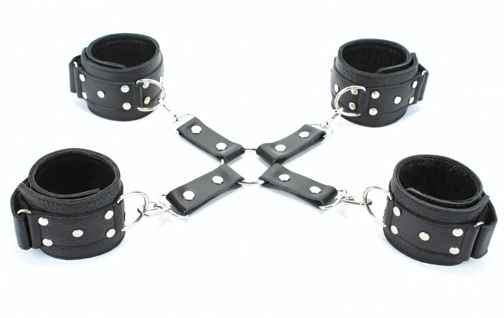 Комплект фиксаторов для рук и ног (Цвет: черный)