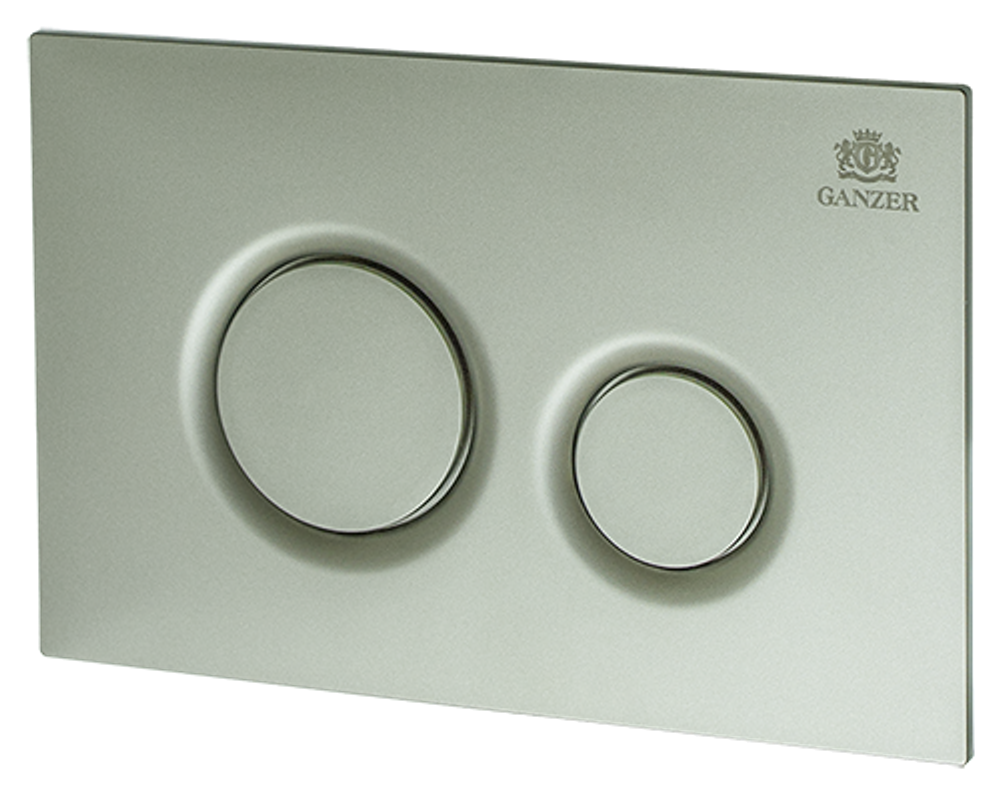 Кнопка для инсталляции  с КРУГ. клав. (САТИН)  GANZER  (24/1шт)