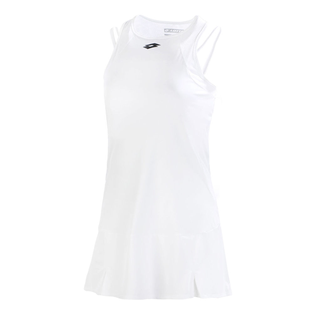 Женская теннисное платье Lotto Top Ten III PL Dress Women - White, Black