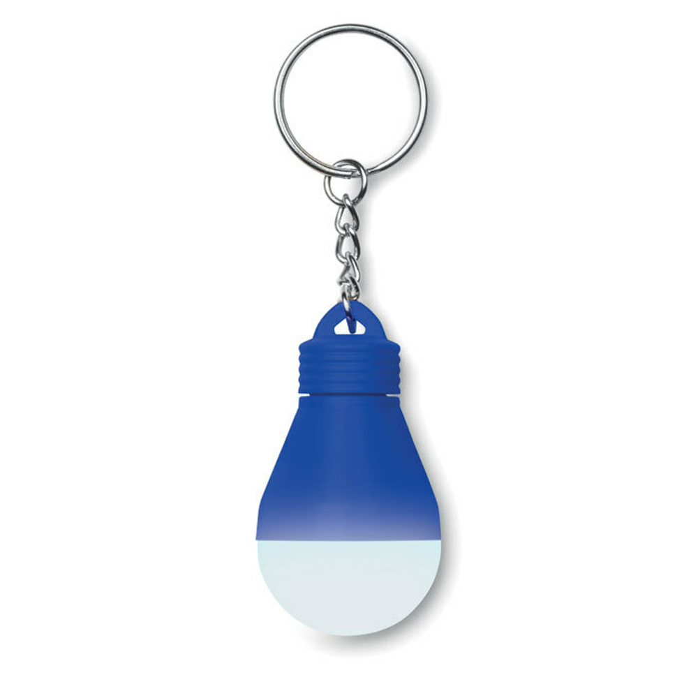Пластиковый фонарь-брелок в виде лампочки Синий