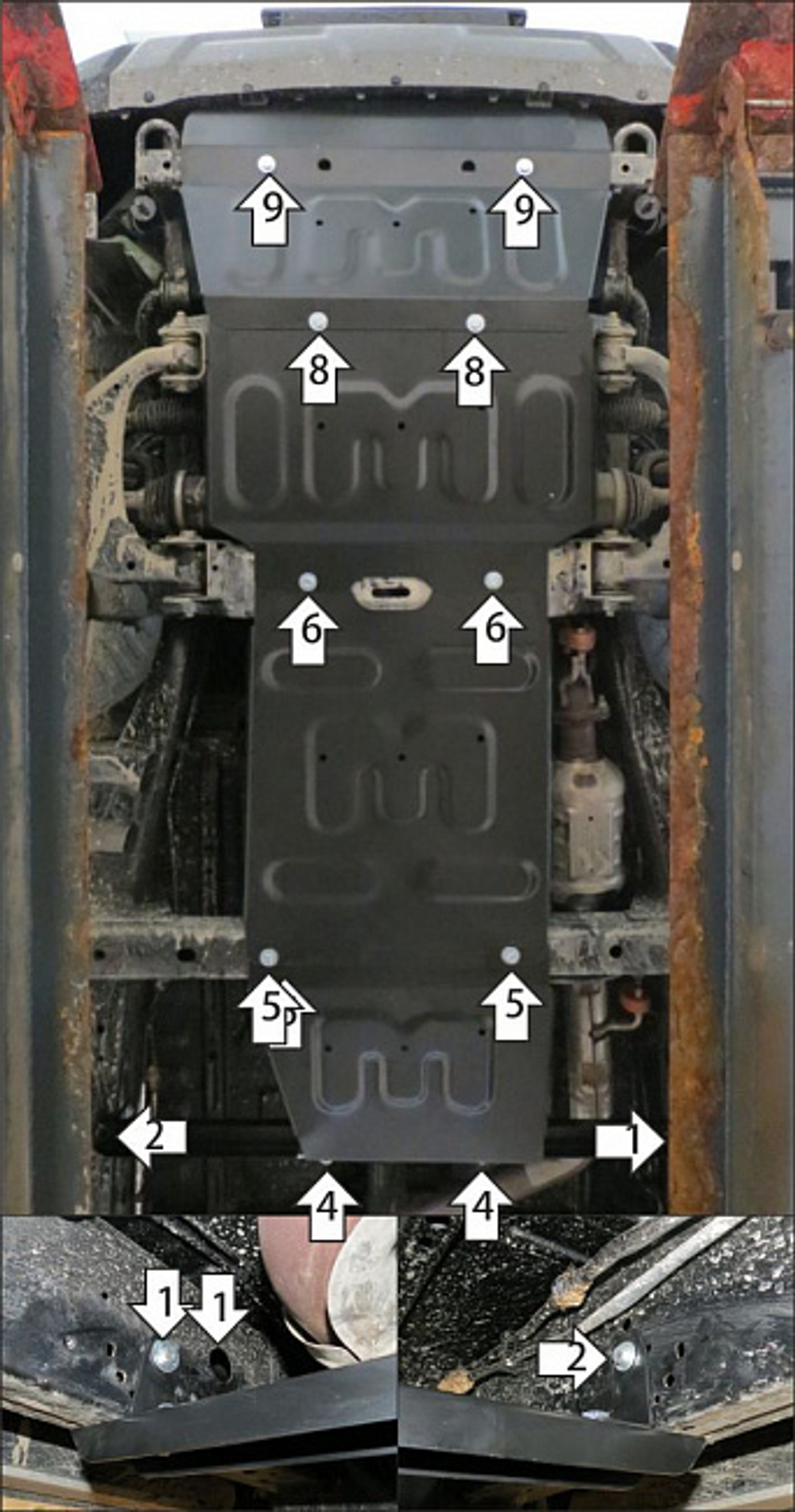Защита радиатора, картера двигателя, КПП, раздаточной коробки (1,5 мм, сталь) для Changan Hunter Plus 2023- АвтоСтандарт.57209