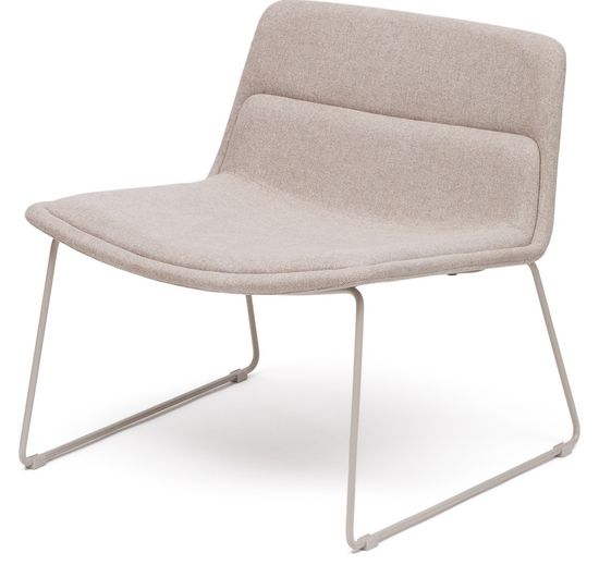 Кресло Zahara бежевого цвета и сталь в бежевой отделке