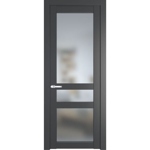 Межкомнатная дверь эмаль Profil Doors 1.5.2PD графит остеклённая