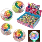 Мяч 6,5 см «Радужный цветочек» (попрыгун с водой и подсветкой) СТИКЕР НА ВЛОЖЕНИЕ