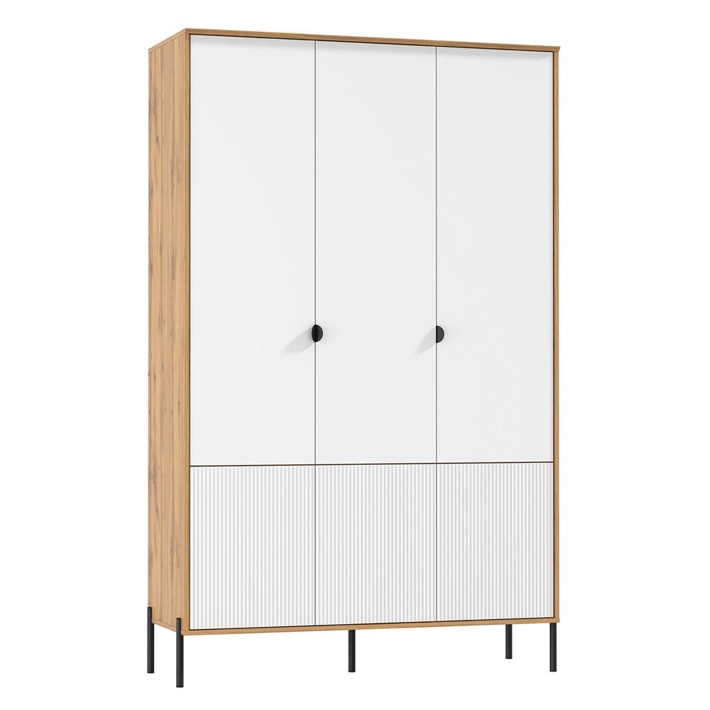 Шкаф для одежды Кензо 72.02, Дуб вотан, Белый