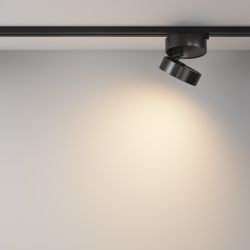 Трековый светильник для однофазного шинопровода светодиодный Maytoni Unity Onda TR007-1-18W3K-B