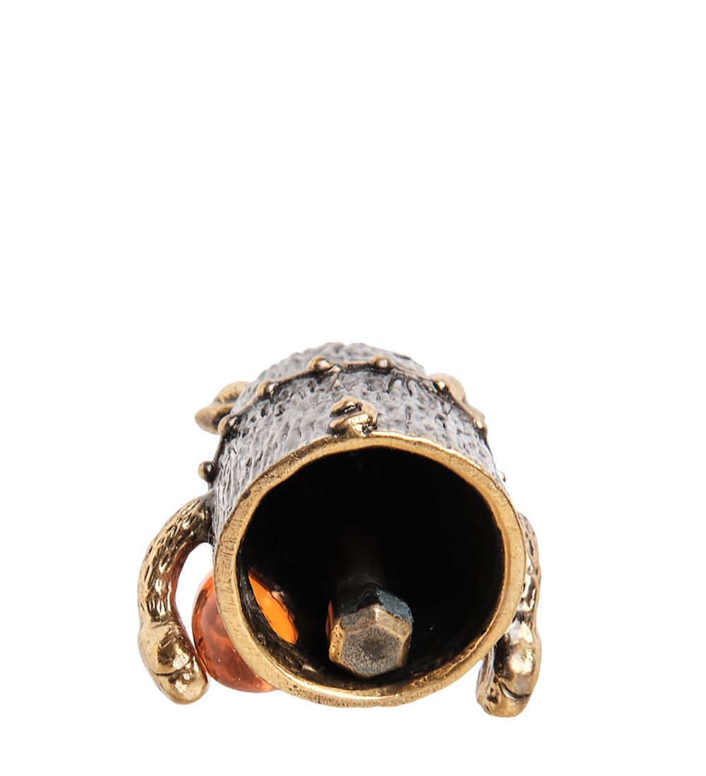 AM-1022 Фигурка «Колокольчик-Хавронья Буфетчица» (латунь, янтарь)