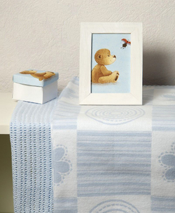 Элитный комплект из двух пледов детских lux 2287 голубой от Luxberry