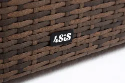 "Лунго" кашпо для цветов большое плетеное из искусственного ротанга, цвет коричневый