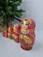 Матрешка Виды города 12см 5 мест