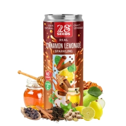 28SEEDS Real CINNAMON LIMONADE (Коричный лимонад) 330 мл — натуральный коричный лимонад без сахара на лимоне и специях