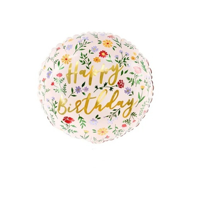 Цветы happy birthday, круг