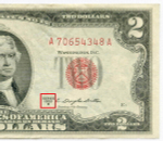 Банкнота США 2 доллара 1953B A 70654348 A. VG