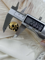 Запонки "Ракушка" матовое золото Скиап. (пара)