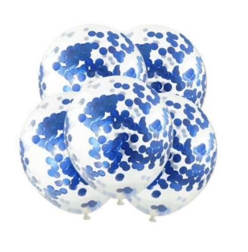 Шар с конфетти синий