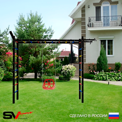 Уличная шведская стенка Sv Sport рукоход У5371 (Турник/Со спинкой/Кронш бокс)