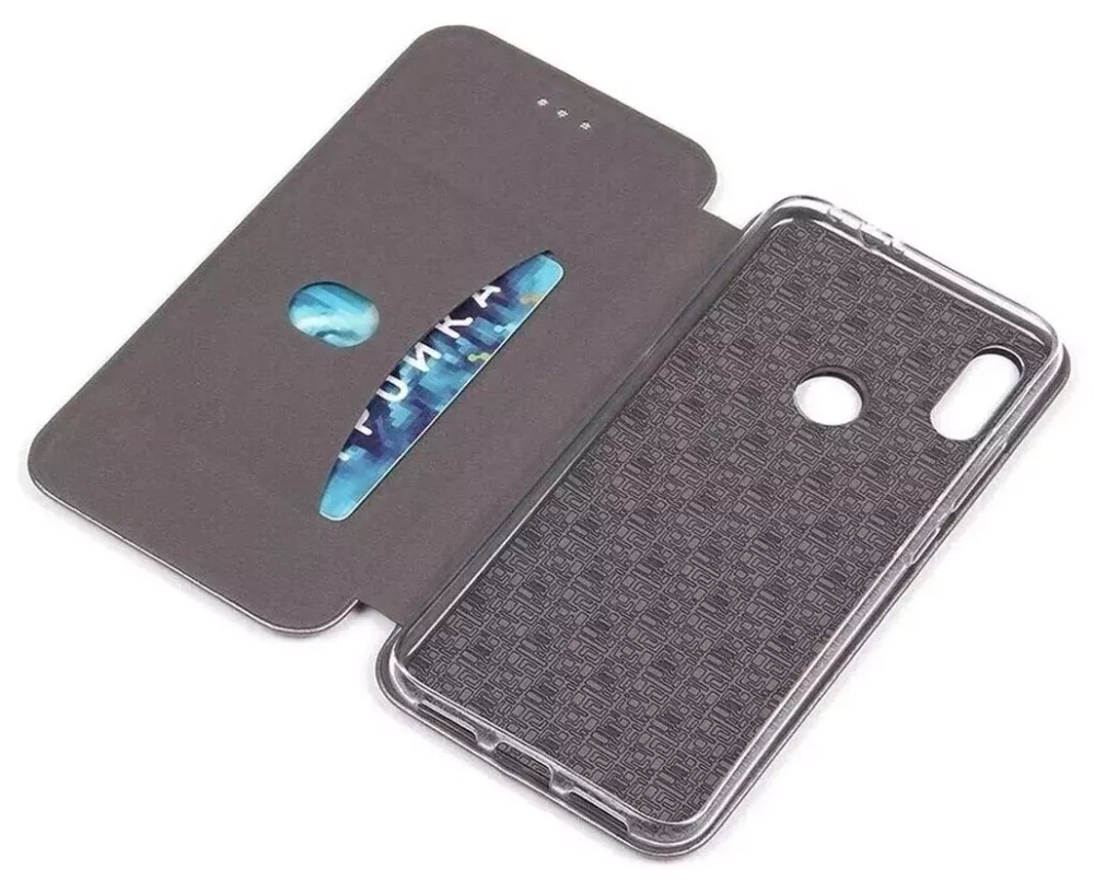 Чехол книжка Realme 8i с силиконовой вставкой черный Zibelino