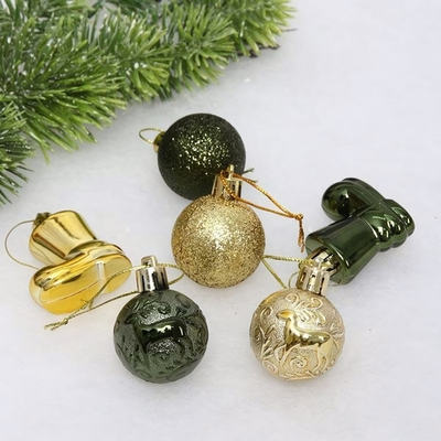 Набор украшений "Волшебное сияние" 4 см (13 предметов),изумруд/золото (Серпантин)