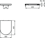 Сидение и крышка стандарт с функцией плавного закрытия Ideal Standard BLEND CURVE T3760V1