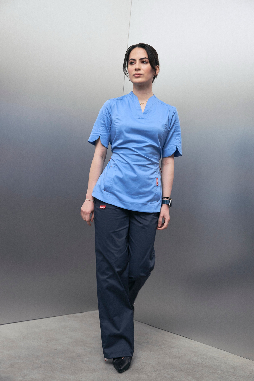 Брюки свободные медицинские женские Йошо, ртуть хлопок