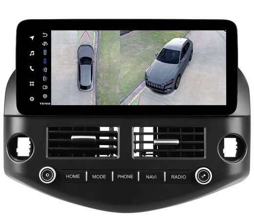 Магнитола для Toyota RAV4 30 2005-2012, Vanguard - Teyes LUX ONE 360 (рамка с кнопками) монитор 12.3", Android 10, CarPlay, 4G SIM-слот, 6/128 ГБ, 4 камеры в комплекте
