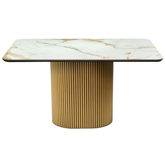 Стол Festa 140x85x77см, керамогранит Calacatte gold мрамор