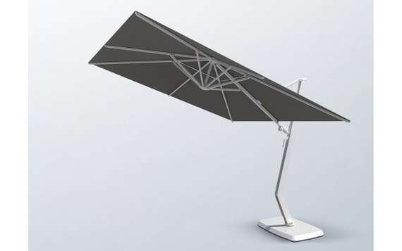 Зонт профессиональный Wing 3х3 м, тик, тортора. База и светильник в комплекте