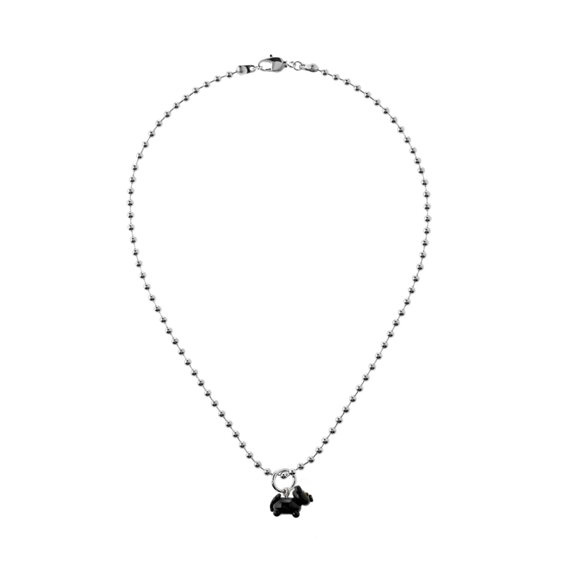 Колье Мой Любимый Пушистик на Цепочке – Черный кот