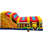 Коммерческий надувной батут «Смайлики» с крышей, размер 12*8*7 м