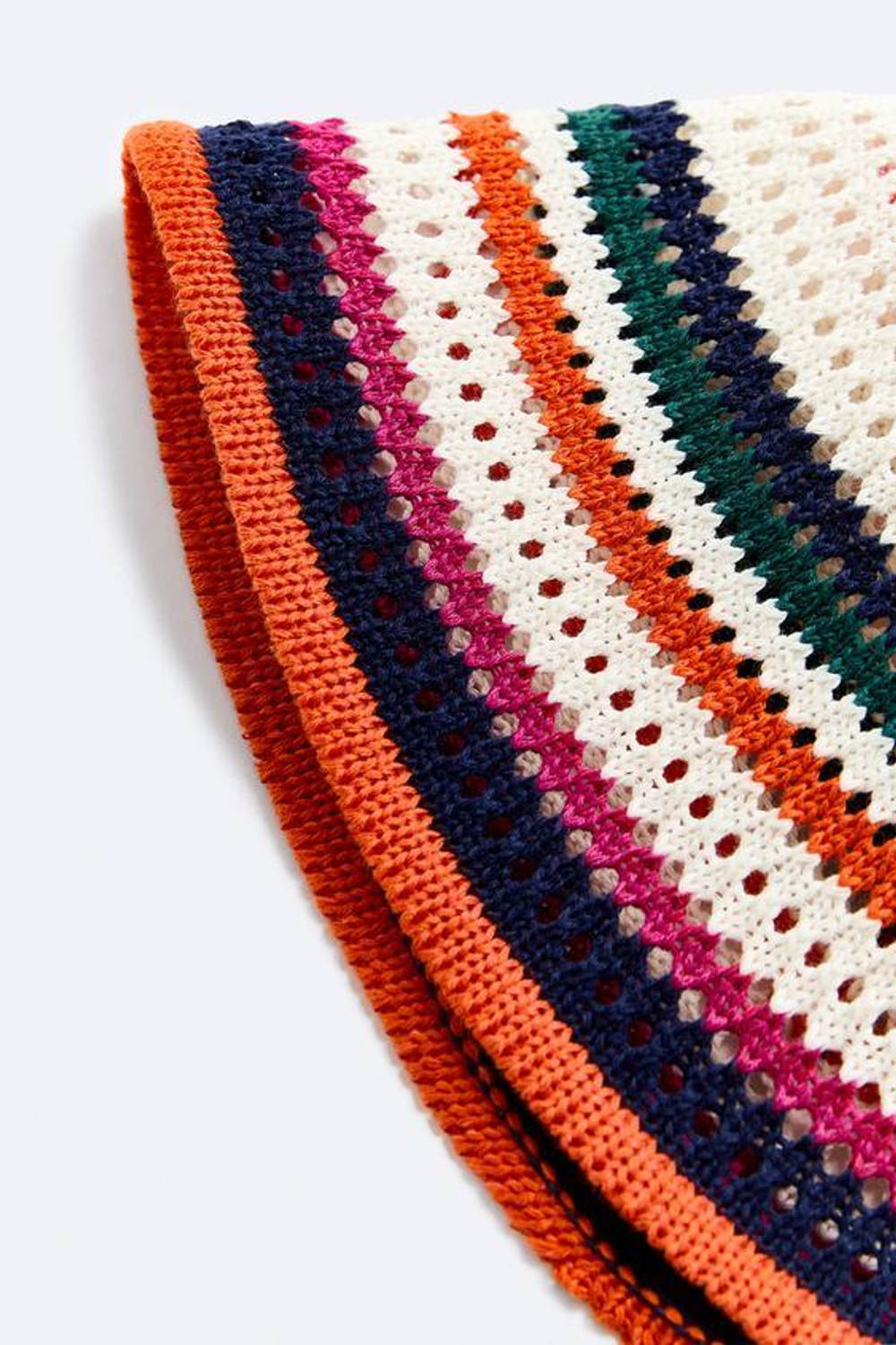 ZARA ШЛЯПА ИЗ КРУЖЕВА КРОШЕ, РАЗНОЦВЕТНЫЙ