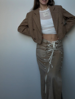 Юбка на шнуровке из шерсти