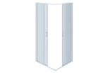 AQ ARI KV09020CH Душевой уголок квадратный, двери раздвижные 900x900x2000 профиль хром, стекло прозрачное (старый артикул AQNAA1142-90)