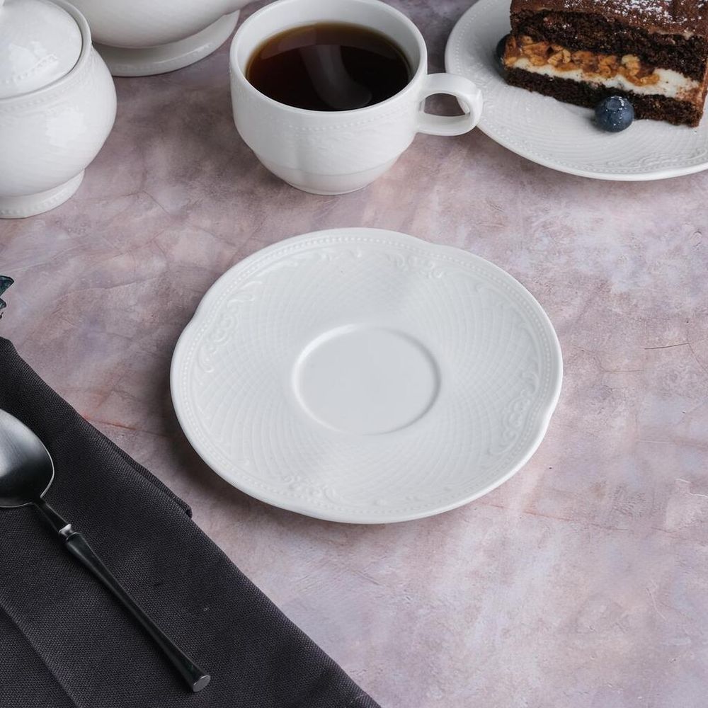 Чайная пара 200 мл белая d 8,6 см h6,1 см Aristocrat Stackable Noble [6]