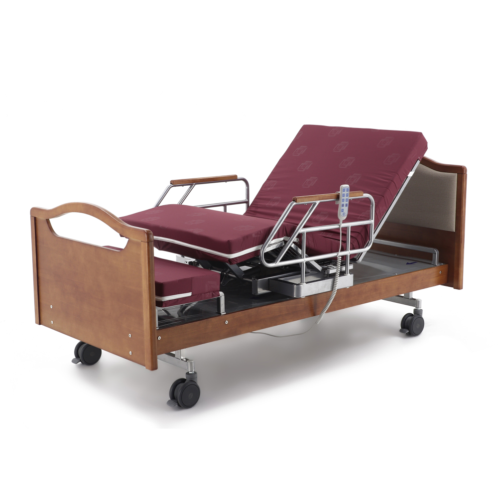 Кровать электрическая MED-MOS DB-2B с поворотным креслом в правую сторону (коричневый)
