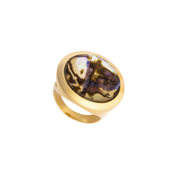 Кольцо Possebon Abalone 16.5 мм K9853.14/16.5 BR/G